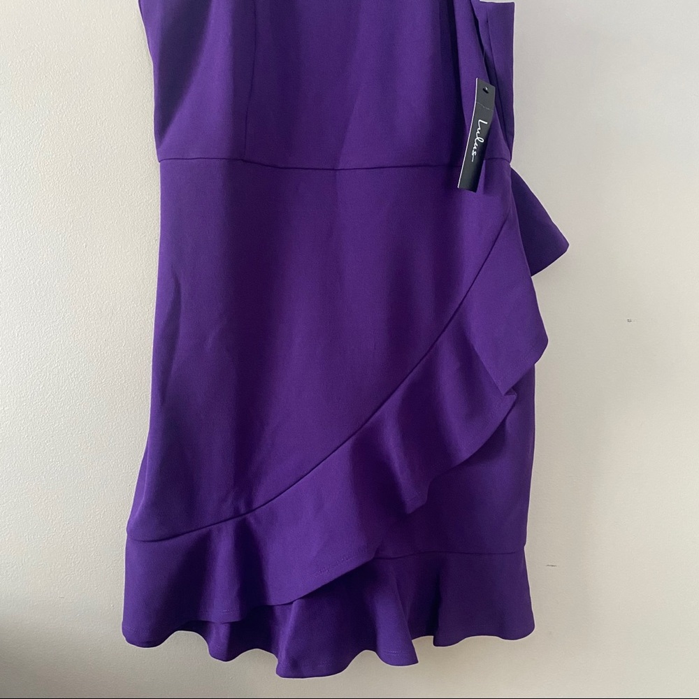LULUS Great Things Purple Ruffled Bodycon - Picture 3 of 7